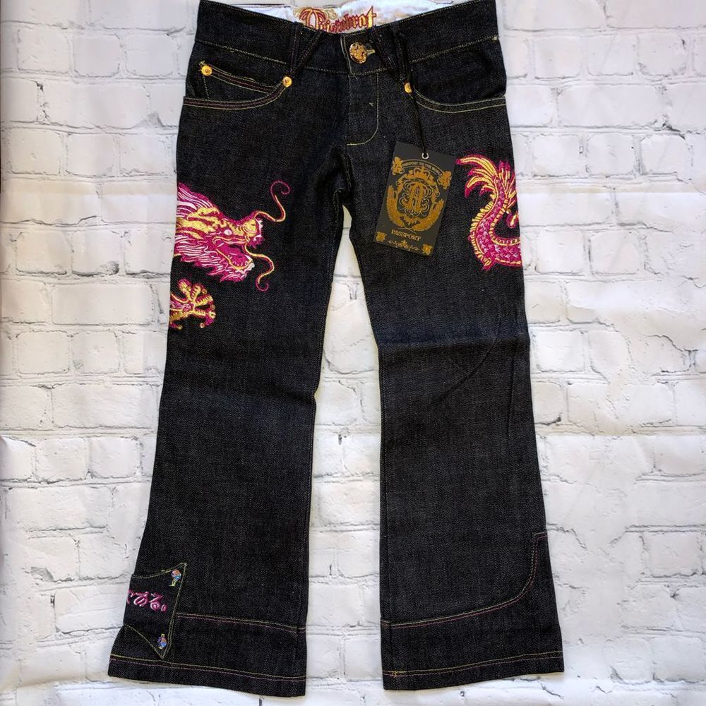 NWT girls size 6 aristabrat swarovski crystal gemstone couture blue jeans